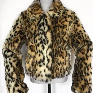 Leopard Print Fur Coat